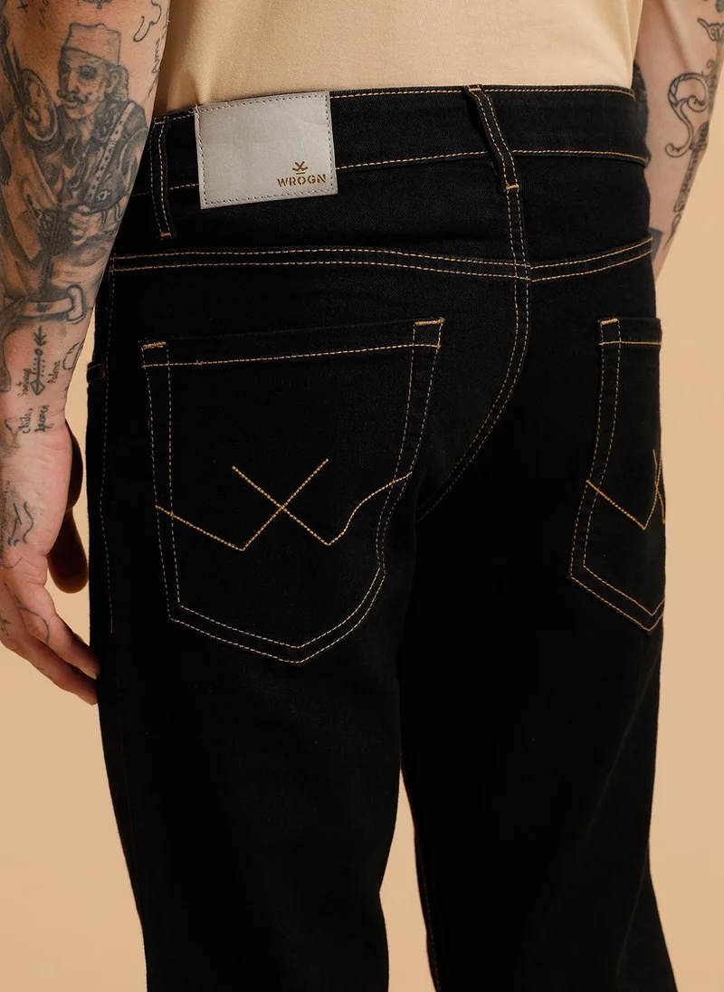Wrogn Casual Slim Fit Jeans | Black